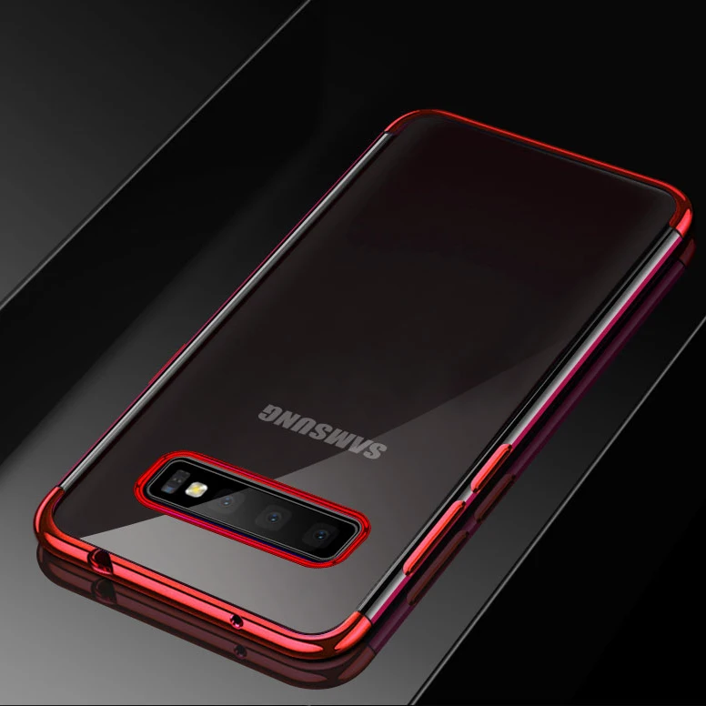 Красный Чехлы для samsung Galaxy S10 S10e 5G S8 S9 плюс S7 edge Note 8 9 A6 A8 A7 J4 J6 J8 J2 CORE покрытие TPU Мягкий силиконовый чехол - Цвет: Красный