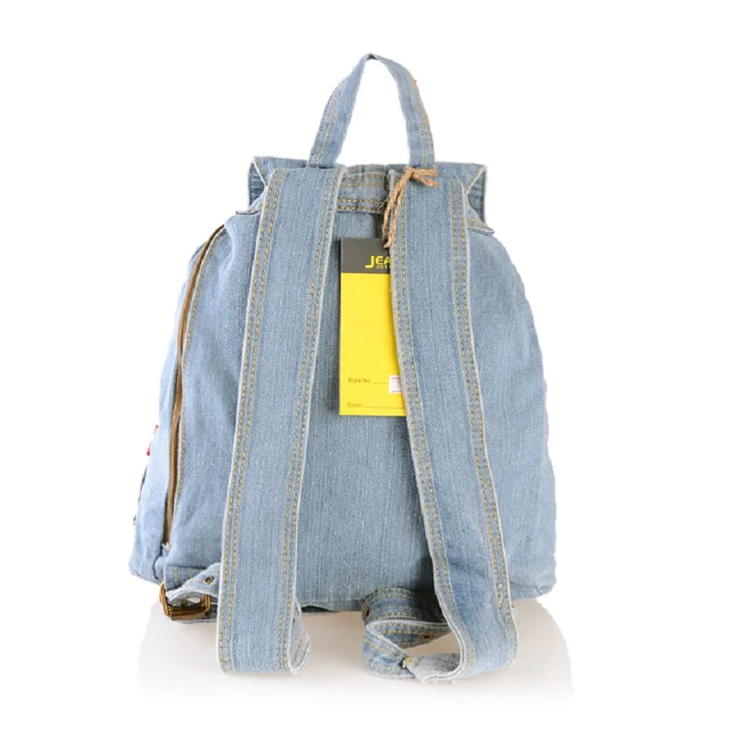 Классические винтажные модные джинсы женские рюкзаки в ретро стиле школьные