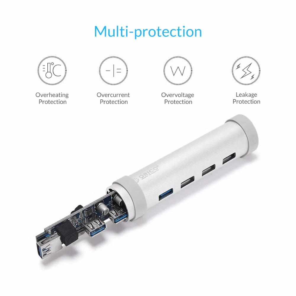 

ORICO USB HUB Type C 4 Ports USB3.0 HUB With Laptop Stand With Separate USB3.0 and Type C Cable Type C Hub For MacBook