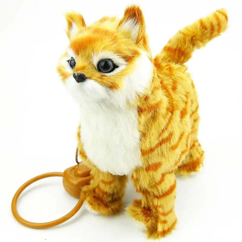 gato eletronico robo gato brinquedo eletronico de pelucia animal de estimacao brinquedo