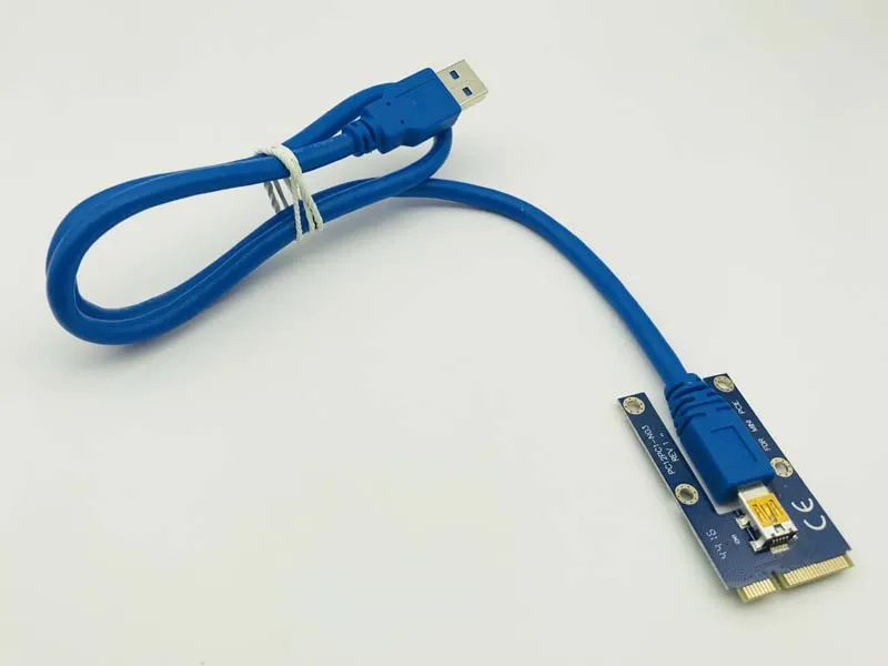 Mini PCI E к PCIe 60 см USB 3 0 Express 1x 16x расширитель адаптер Удлинительный кабель для