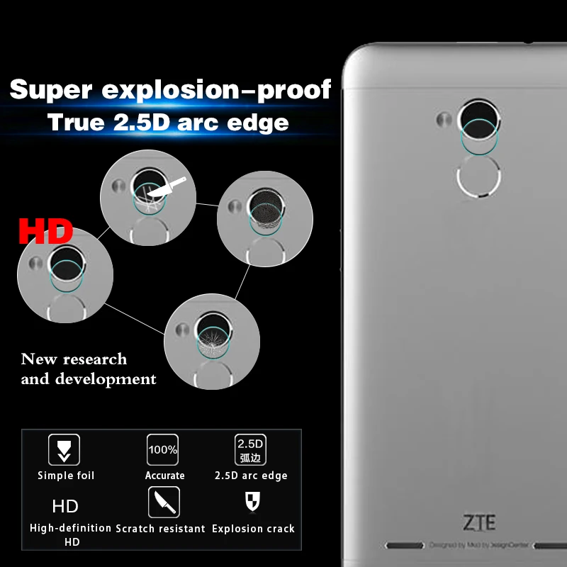 Лучшая задняя камера Объектив Закаленное стекло пленка для ZTE Blade V7 Lite стеклянная