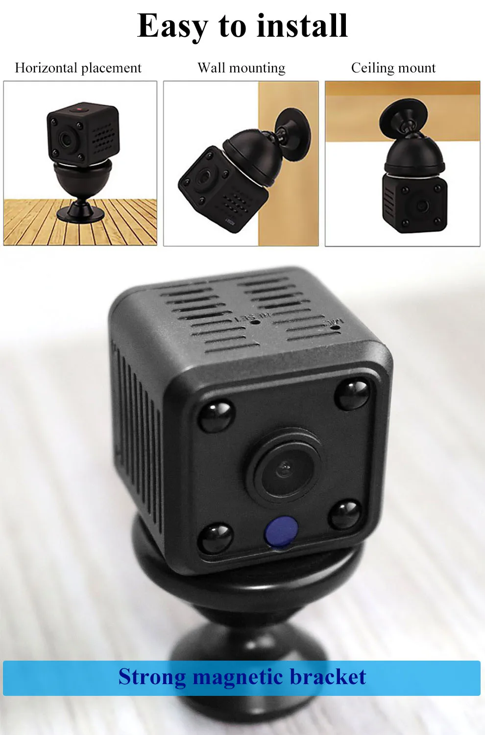 1080P мини беспроводная wifi IP камера HD умный дом безопасности аудио камера ночного видения телефон приложение встроенный аккумулятор 32 Гб sd-карта