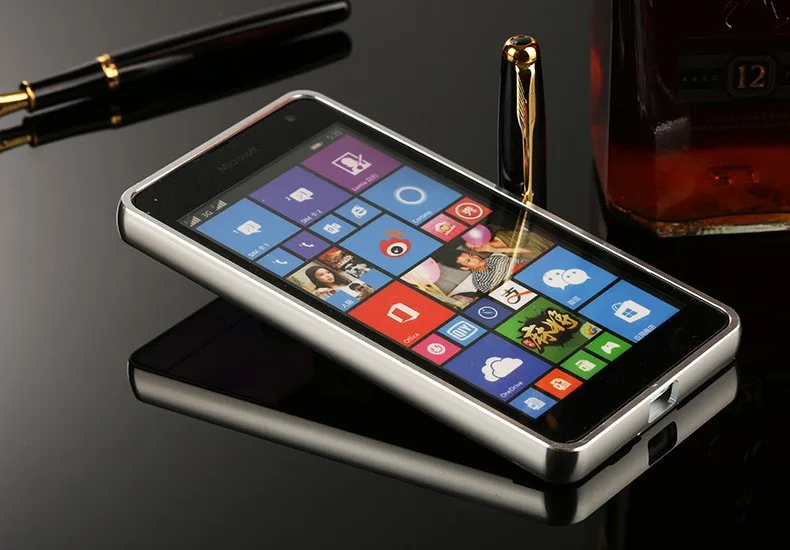 Для microsoft Lumia 630 чехол зеркальный Гибридный чехол для Nokia Lumia 635 жесткий металлический алюминиевый каркас зеркальная задняя крышка для Nokia 630