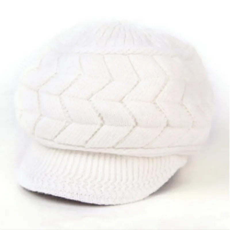 Однотонная Вязаная Шерстяная женская шапка whatin shower Толстая теплая Snapback зимние