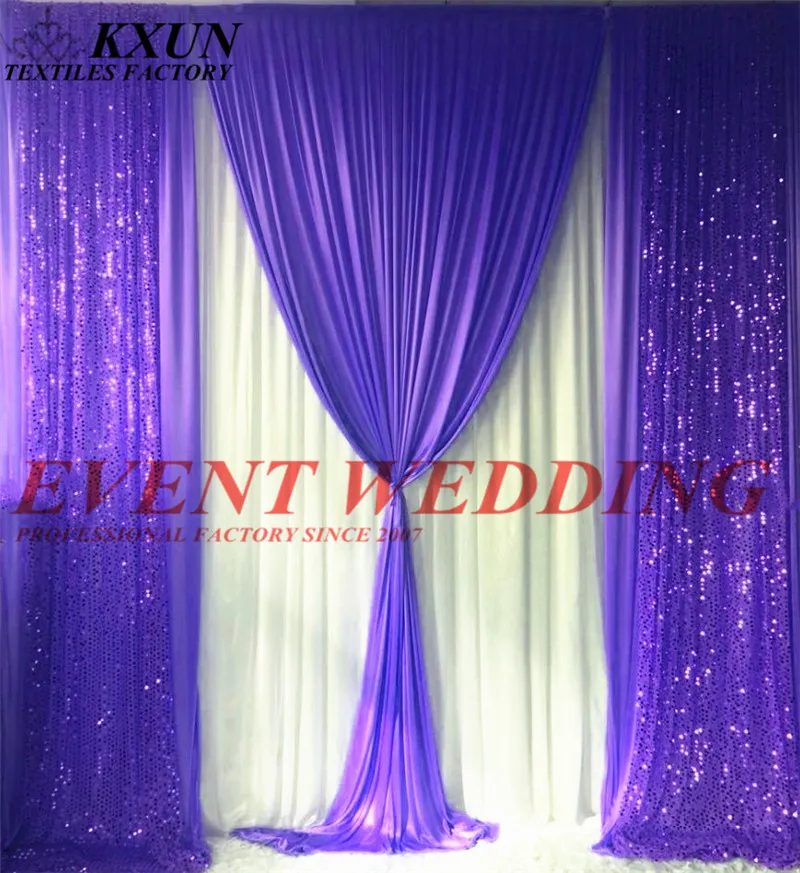 Красивый Блестящий Фон из ледяного шелка для свадьбы занавеска сценический фон