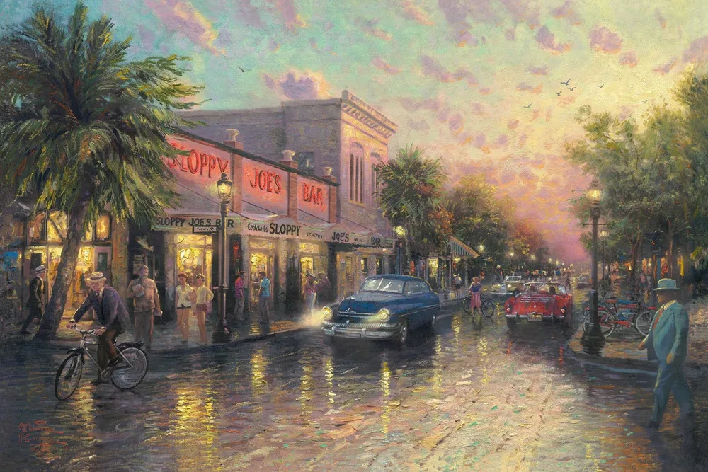 Thomas Kinkade вышел с ветром HD печать абстрактная живопись напечатанная на постеры