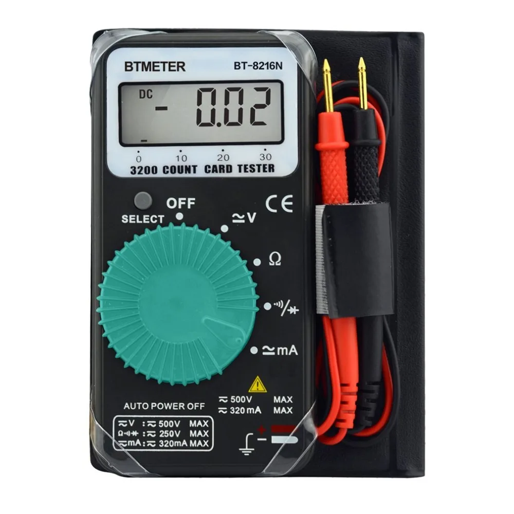 BT-8216N Digital LCD Multimeter DC/AC Voltage Meter Handheld Ohm Diode Continuity Tester Portable Multitester | Инструменты