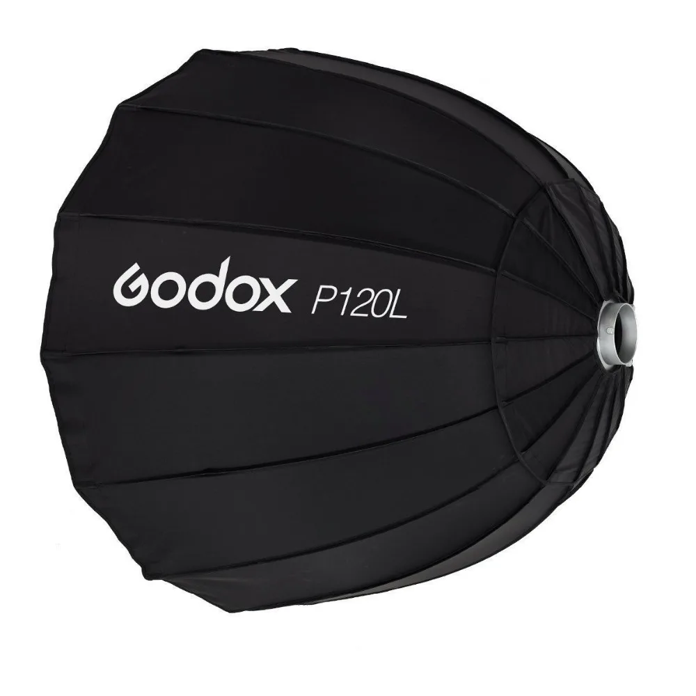 

Portable Godox P120L 120CM Deep Parabolic Softbox Bowens Mount Studio Flash Speedlite Reflector Photo Studio Softbox