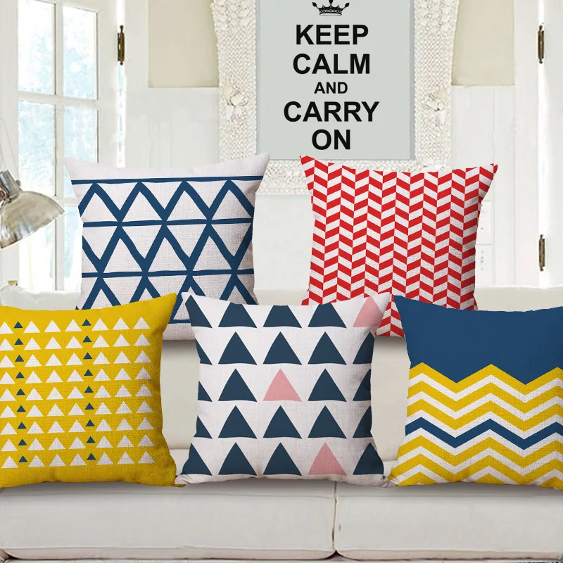 Wholesale British minimalist Pillows creative geometry Decorate Nordic style Sofa Cushion | Дом и сад