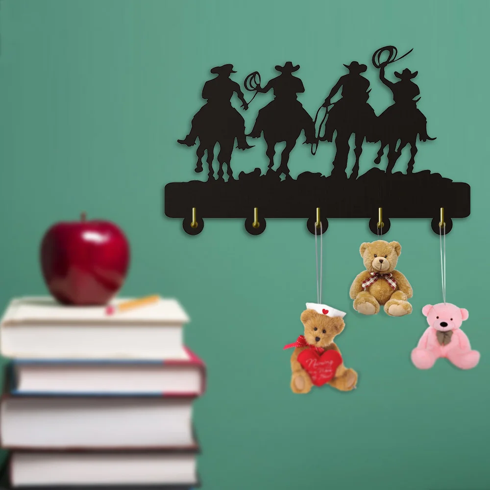 1Piece West Cowboy Coat Hooks Hanger Sunset Riders Decorative wood Wall Hook Household Decor Modern Clothing Rack | Дом и сад