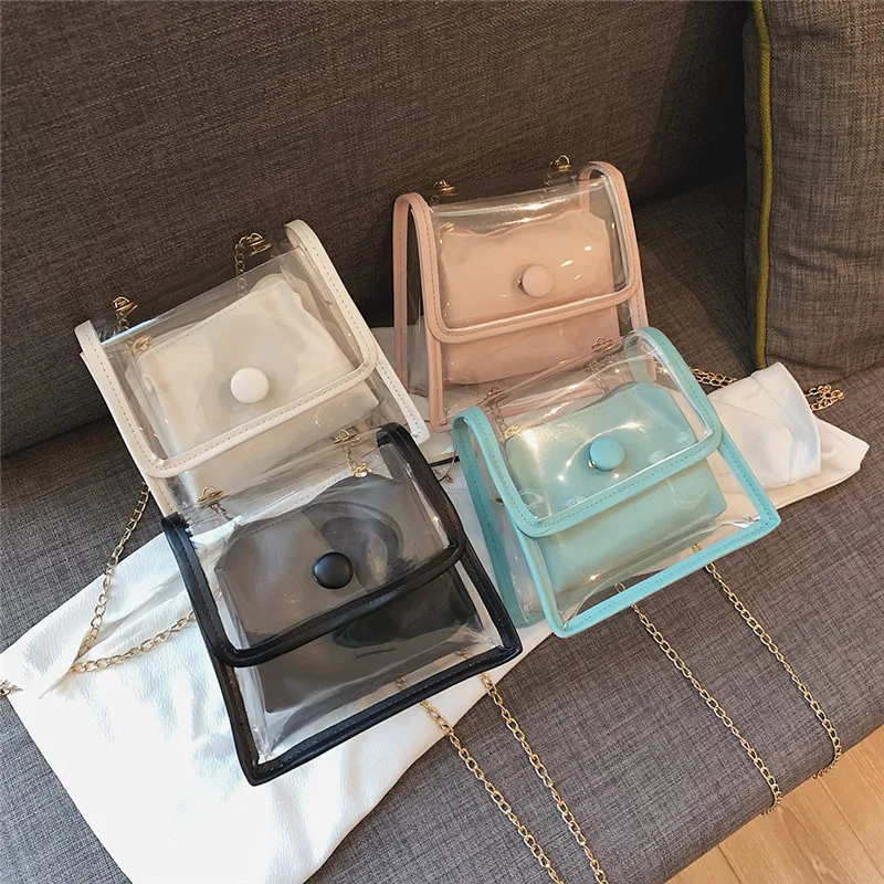 Прозрачная простая женская сумка через плечо 2019 мессенджер bolsa feminina sac a main