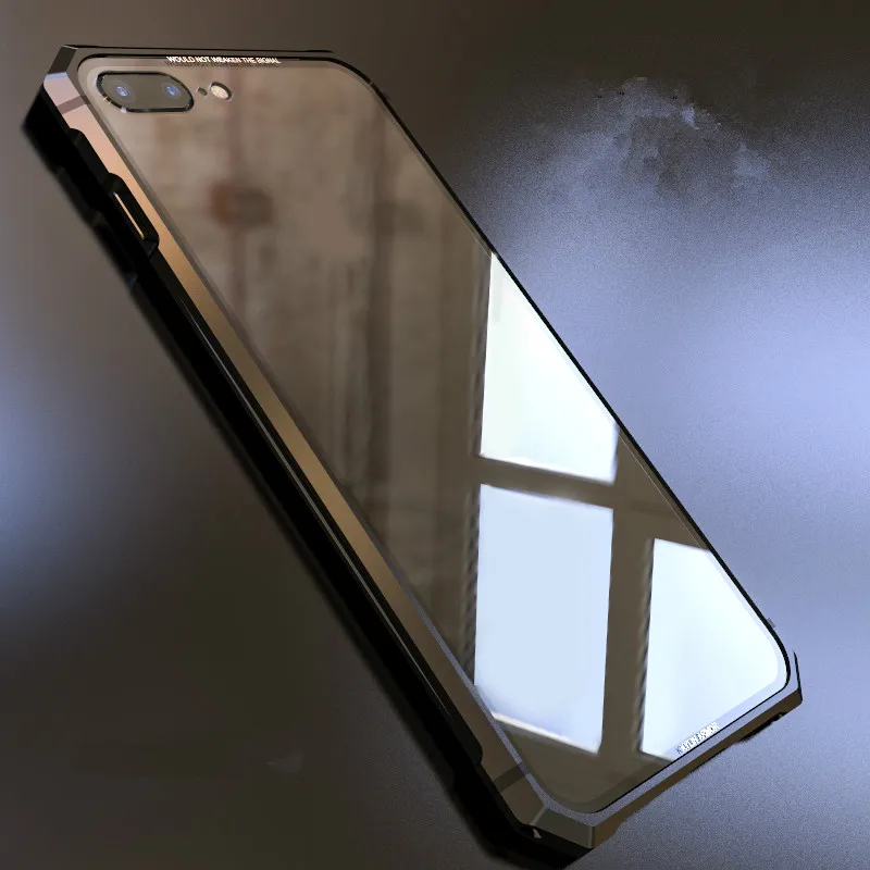Voppton For iPhone 8 7 Case 9h anti-explode Tempered Glass Back Cover Plus X Armor shockproof capa |