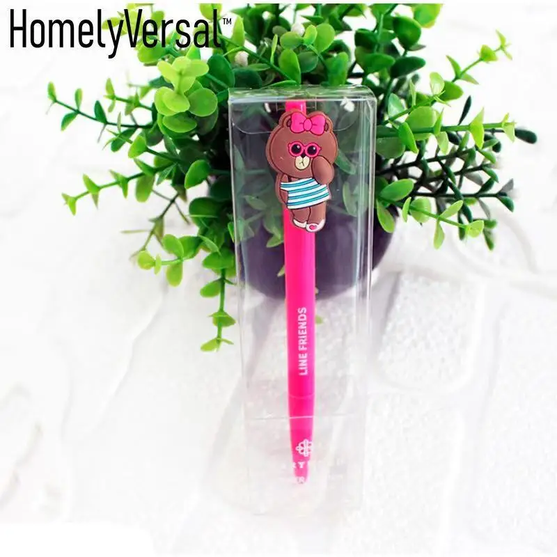 pink bear with bag 0,5 мм милая Шариковая ручка с плюшевым мишкой для офиса и школы, канцелярские принадлежности - Цвет: pink bear with bag