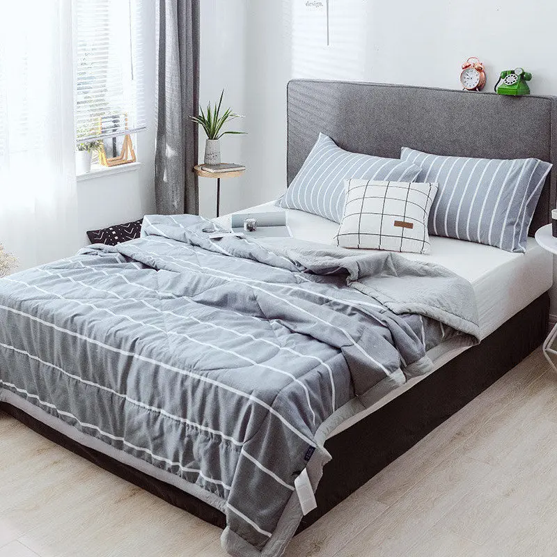 Покрывало с принтом в виде листьев модное летнее одеяло мягкое моющееся