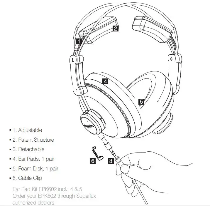 Superlux HD669 высокоточные наушники с шумоподавлением закрытой спинкой для