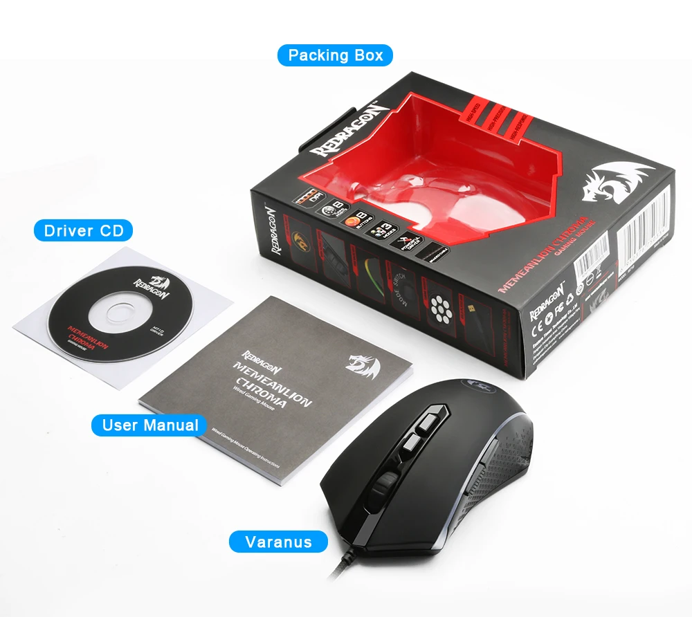 Redragon USB игровая мышь RGB светодиодный с подсветкой 10000 dpi Программируемый Эргономичный дизайн 8 кнопок компьютерная геймерская мышь M710