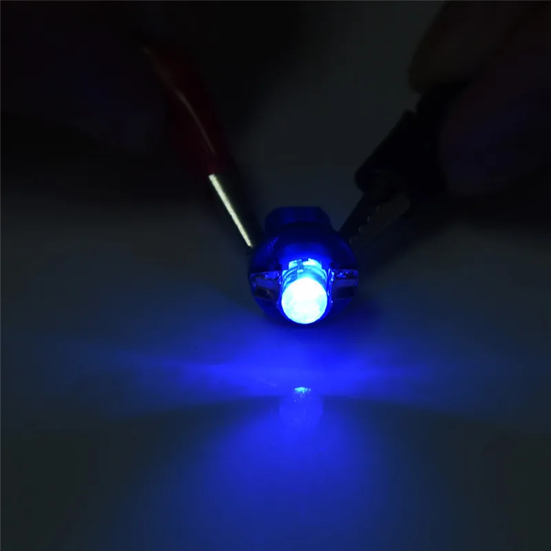 10 шт. T5 B8.5D 8.5D B8.5 1 светодиодный 5050 SMD автомобиль приборной панели потепления Индикатор автомобиля манометр Speedo авто инструмент с лампой свет DC12V