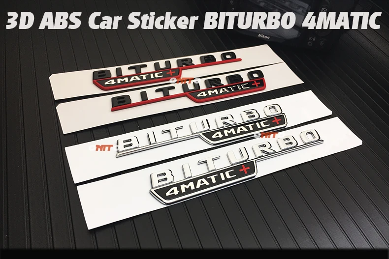 Новинка 2 шт. ABS наклейки BITURBO TURBO 4matic эмблема значок и надписью автомобильной