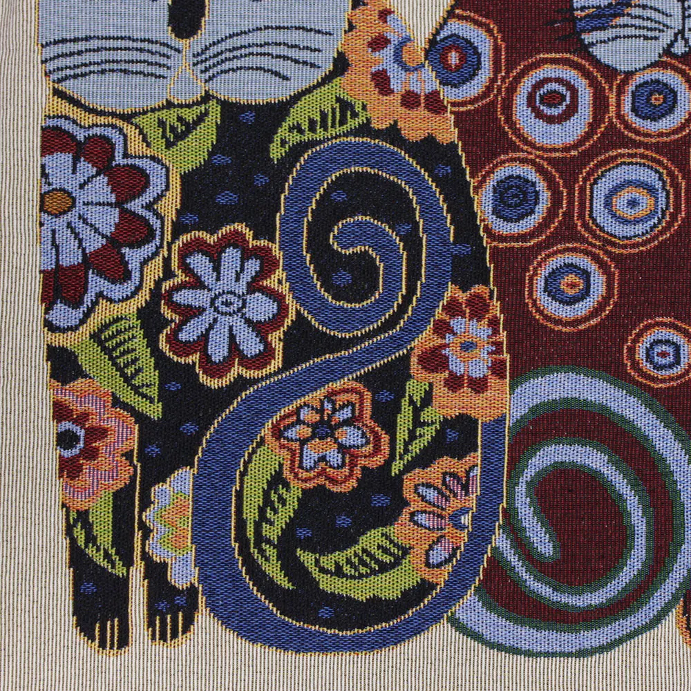 Счастливый Кот жаккардовая ткань сделай сам ручная работа лоскутное шитье