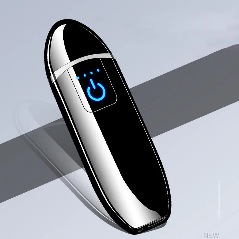USB Индукционная Зажигалка для сигарет с отпечатком пальца Защита от ветра турбо