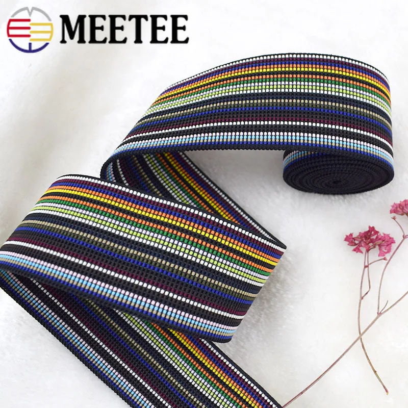 Meetee 2 метра 25/40/50 мм красочная утолщенная эластичная тесьма DIY Ремесло Декор