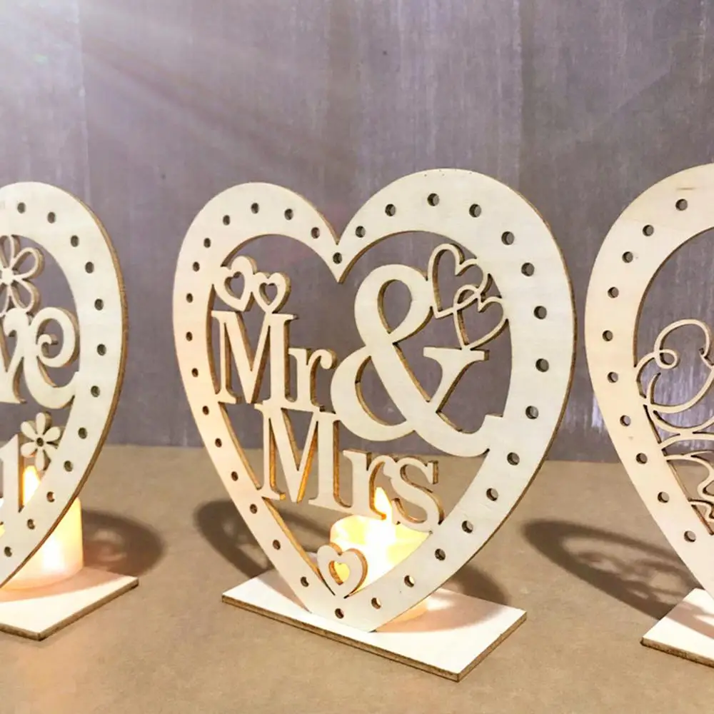 1 набор свадебных деревянных украшений MR& MRS романтическая подвесная тарелка в форме сердца с светодиодный светильник украшение для дома свадебное украшение