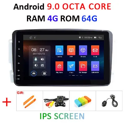 DSP ips экран 64G Android 9,0 2 DIN gps радио для Benz CLK W209 W203 W168 W208 W463 W170 Vaneo Viano Vito E210 C208 dvd-плеер - Цвет: 9.0 4G 64G IPS
