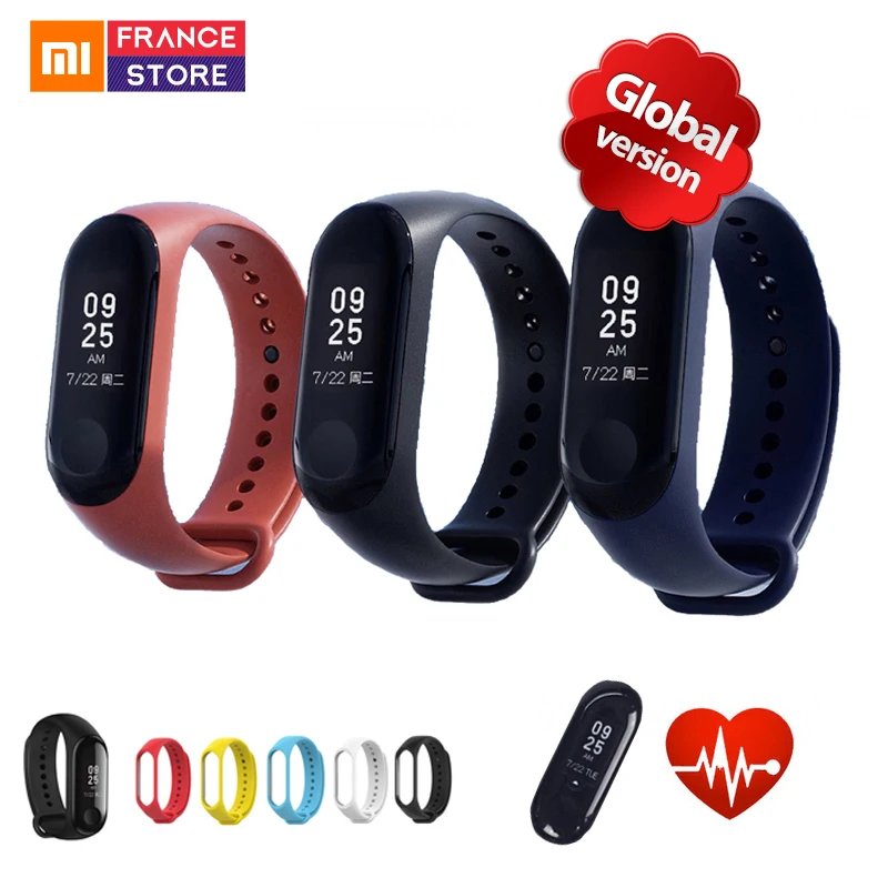Глобальная версия Xiaomi mi Band 3 умный Браслет Водонепроницаемый дисплей band монитор