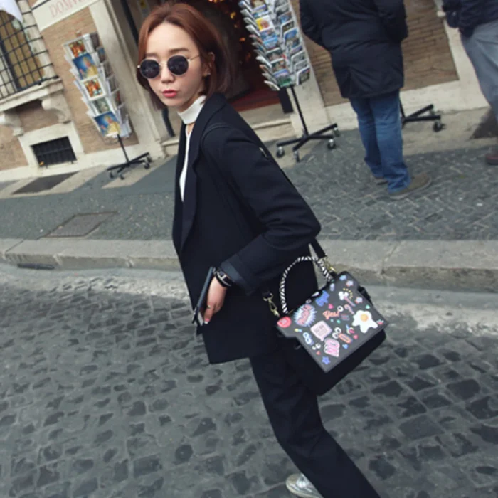 Женские Брючные костюмы деловой женский костюм из двух предметов новинка 2019 |