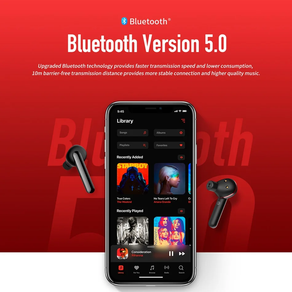 ROCK TWS Bluetooth 5,0 наушники стерео беспроводные наушники водонепроницаемые спортивные наушники гарнитура с микрофоном для телефона