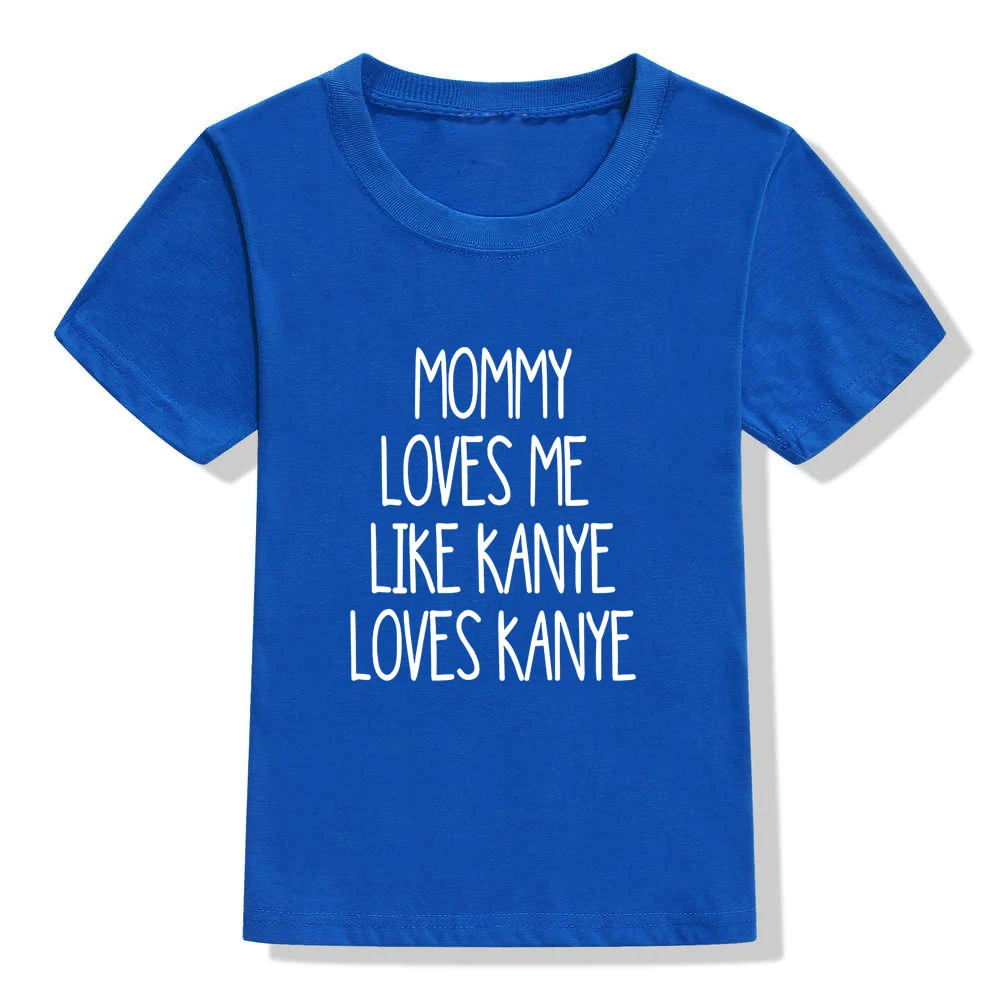 Mommy Loves Me/стильные футболки; летняя Милая Детская футболка с короткими рукавами; модные крутые топы для детей; футболки для малышей; футболка с рисунком