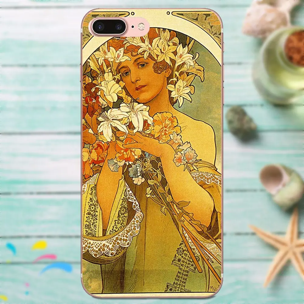 Художественный постер Alphonse Mucha для LG Nexus 5 5X G2 G3 mini spirit G4 G5 G6 K4 K7 K8 K10 2017 V10 V20 V30 Stylus Soft