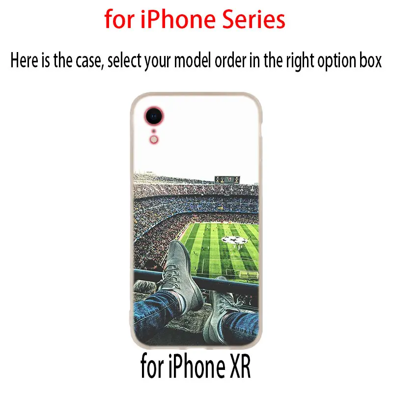 Green stadium Silicone Soft Phone Shell Case for iPhone 13 12 11 Pro X XS Max XR 8 7 6 Plus SE 2020 Coque | Мобильные телефоны и