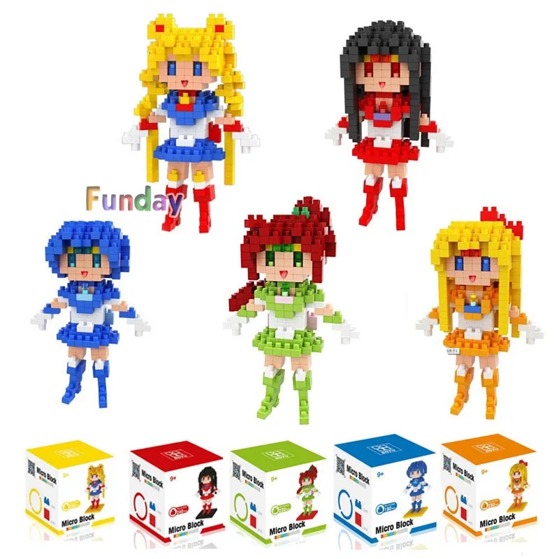 Маленький Sailor Moon Brick Jupiter Mercury Mars Diamond DIY figures BOYU Girl строительные игрушки|sailor jupiter|sailor