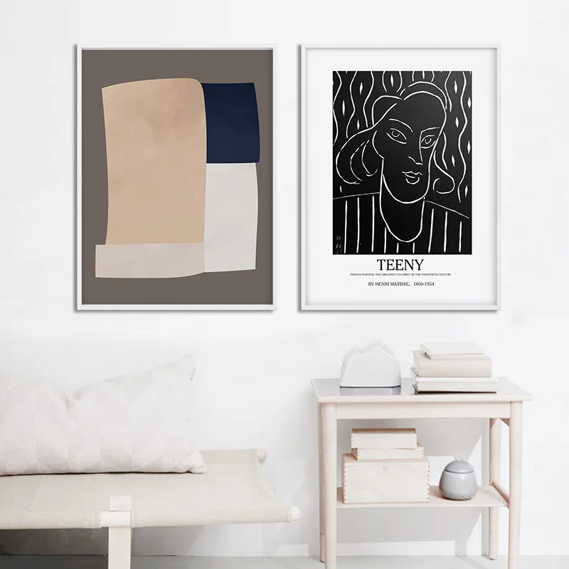 Скандинавский абстрактный Форма плакат геометрический Nordic Wall Art Печать холст