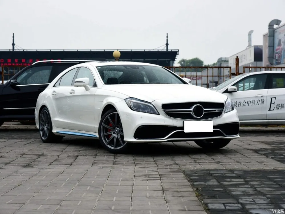 B Стиль углеродного волокна передний бампер спойлер для Mercedes Benz W218 CLS 63 стайлинга автомобилей наборы кузова