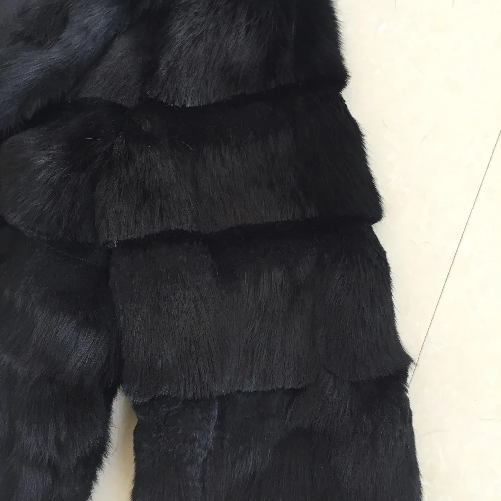 Новое поступление сезона Женская куртка из натурального кроличьего меха на