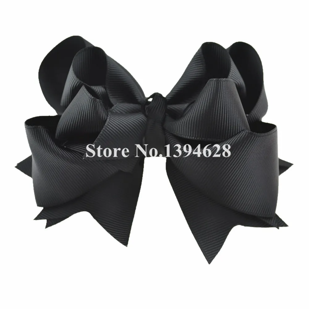 Банты однотонные черные 3 слойные с зажимами 6 см 5 дюймов 1/1 шт.|bow cover|bow shapebow material |