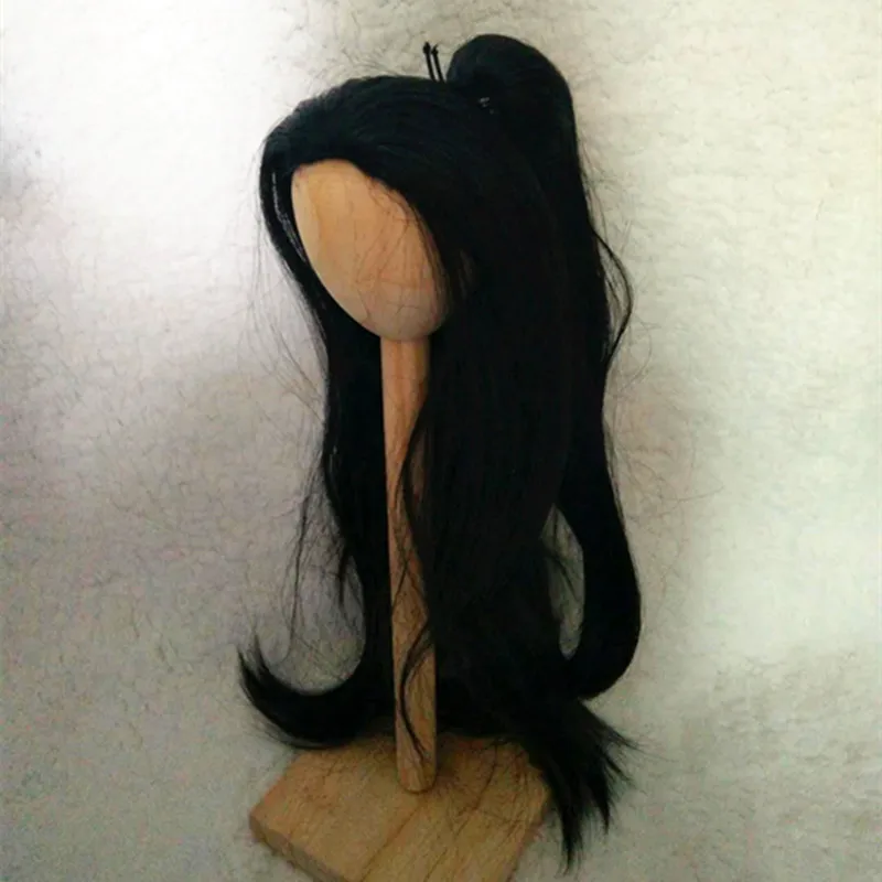 3 BJD кукла парик черный длинный Китай cos 22 см окружность головы|doll wig|bjd doll wigsbjd wig black