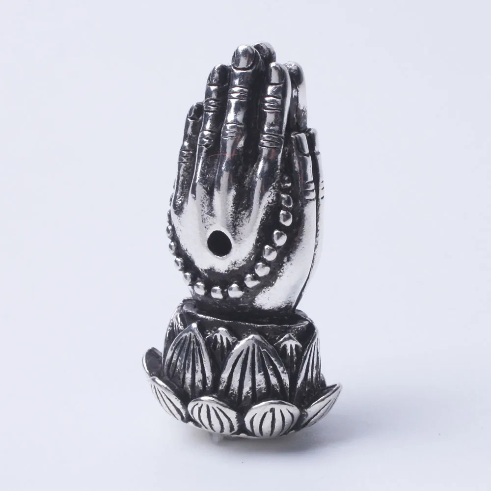 1 шт. бусины в виде молитвенных рук с лотосом гуру для изготовления Розария