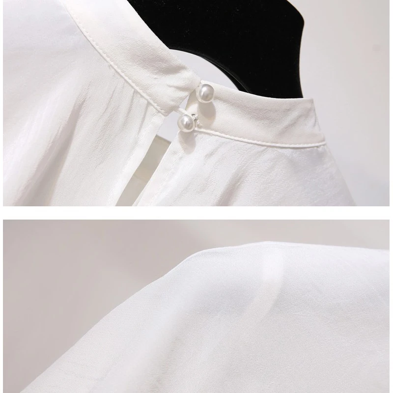 Женский комплект 2 шт. белая блузка с оборками и розовая клетчатая юбка