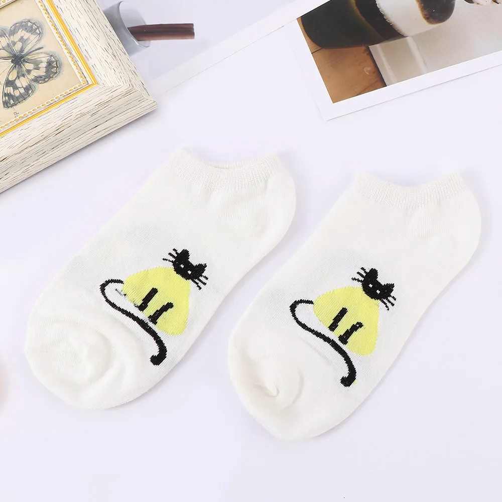 2 пары/уп. модные хлопковые носки милые Нескользящие Короткие Носки с рисунком