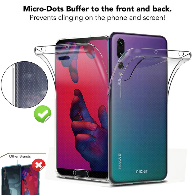 Двойной Мягкий силиконовый чехол для Huawei P30 P20 Lite P Smart Plus Y9 Y7 Y6 Pro 2019 Mate 20 Honor 10 Nove 2i 3e