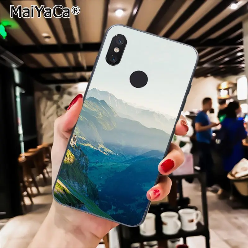 MaiYaCa зимние снежные горы Sceneary черный чехол для телефона для Xiaomi Redmi8 4X 6A S2 7A 6A Redmi 5 5Plus Note5 7 Note8Pro - Цвет: A6