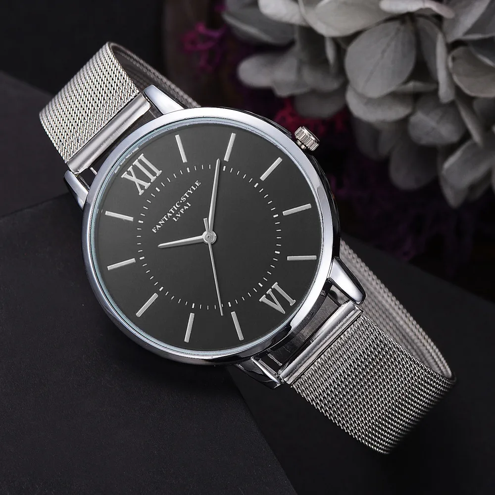 Lvpai Женские повседневные кварцевые сетчатые брендовые роскошные часы золотые