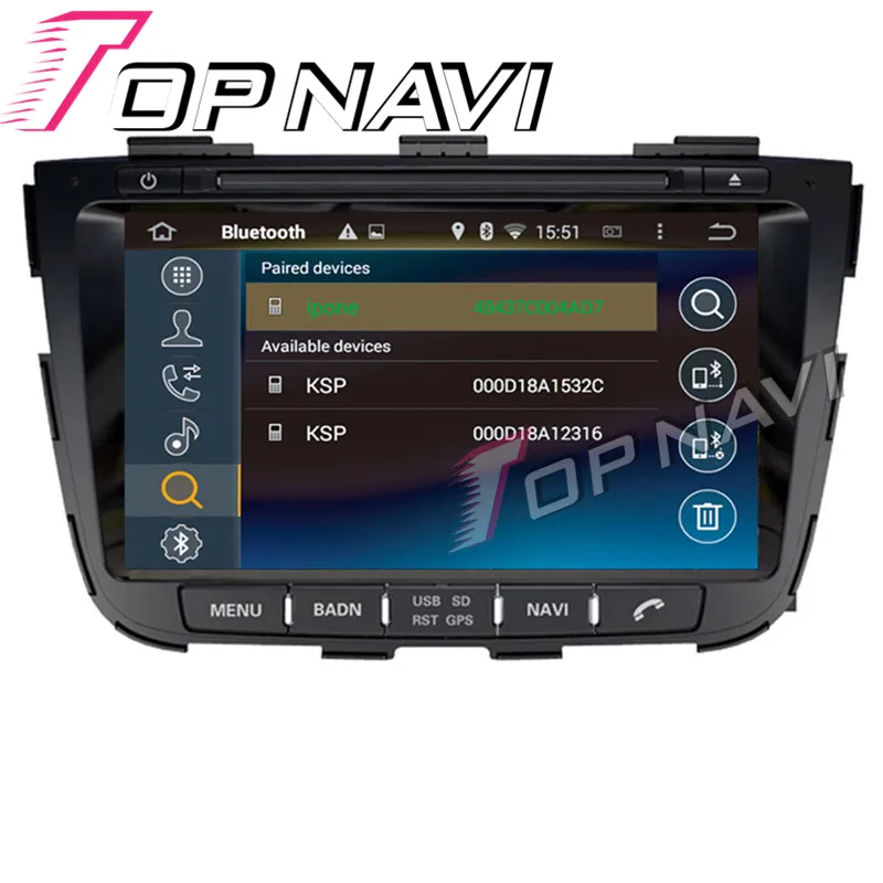 Topnavi Восьмиядерный 8 дюймов Android 0 автомобильный DVD мультимедийный плеер для KIA SORENTO
