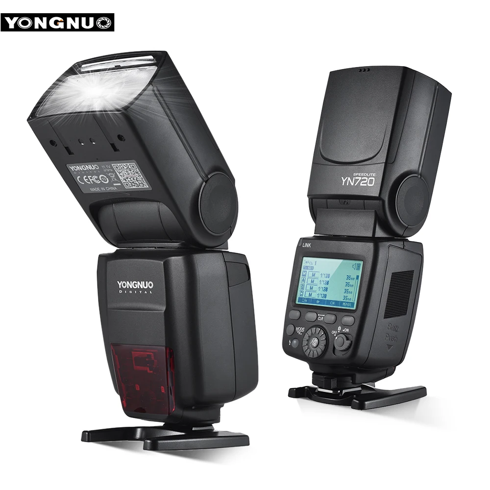 Беспроводная вспышка YONGNUO YN720 Master Slave Speedlite GN60 с ЖК дисплеем и аккумулятором для