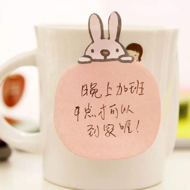 

1set Cute Sticky Notes Post it Creative DIY Animals Memo Pads Kawaii Stickers Paper Korean Stationery Office School Supplies