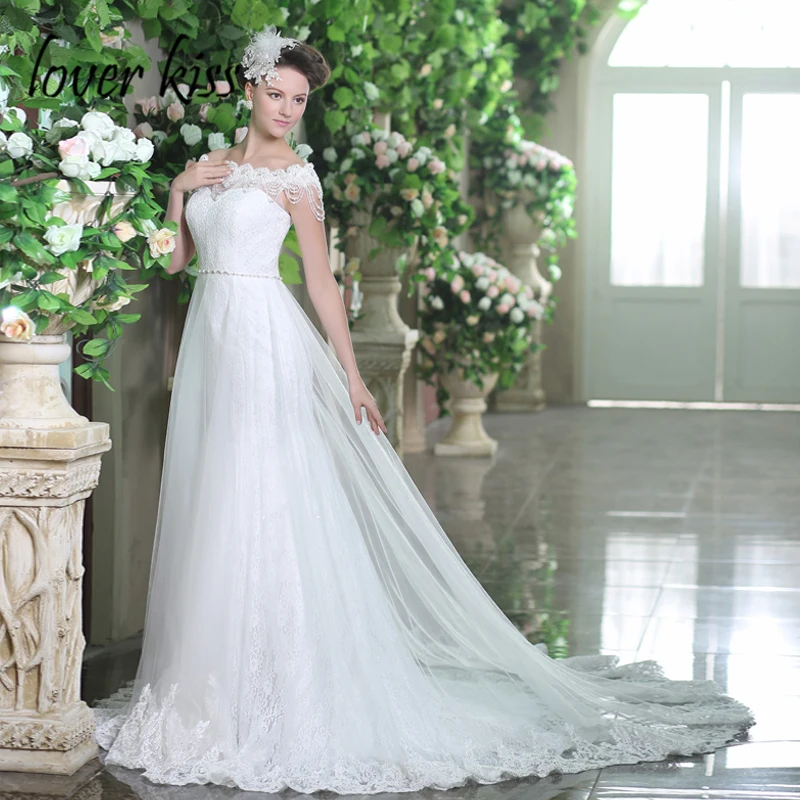 Любовник Поцелуй Vestido De Noiva 2021 блеск с украшением в виде кристаллов круглый вырез